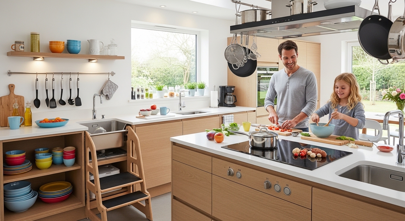 Эргономичный дизайн кухни для малышей и взрослых: советы и идеи