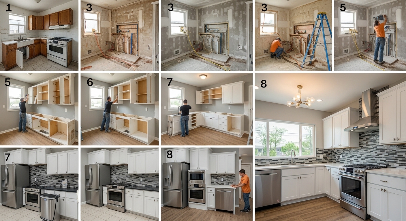 Как сделать ремонт кухни своими руками: пошаговая инструкция