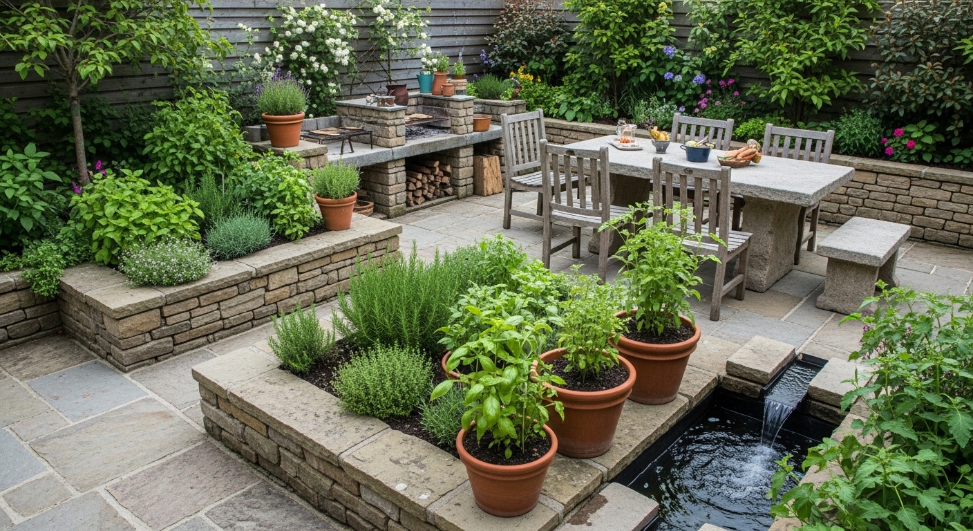 Практичный и красивый сад из камня и растений: советы и идеи
