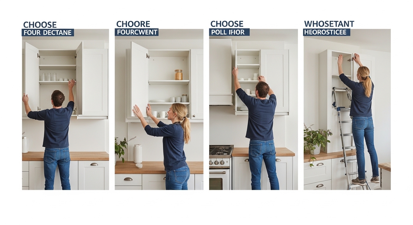 Как выбрать и правильно установить навесные шкафы на кухне