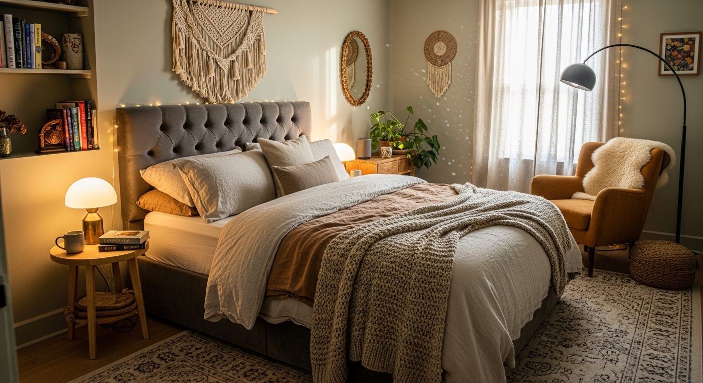 Создаем уют в спальне: идеи по освещению и декору для комфорта