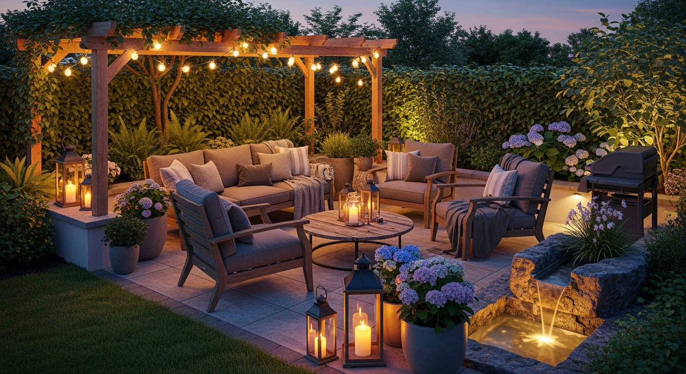 Создаем уютную зону отдыха с озеленением и освещением на даче и в доме